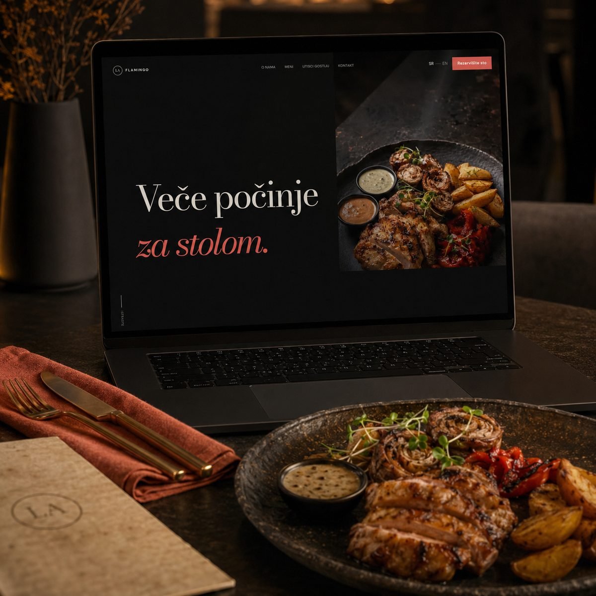 La Flamingo - jednostrani sajt restorana sa rezervacijama